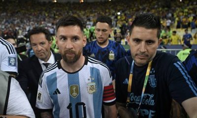 capitão, Argentina, Messi, liderar, gramado, Maracanã, confusão, arquibancada, torcedores, Brasil, vitória, equipe, craque, comentar, polícia militar, Rio de Janeiro