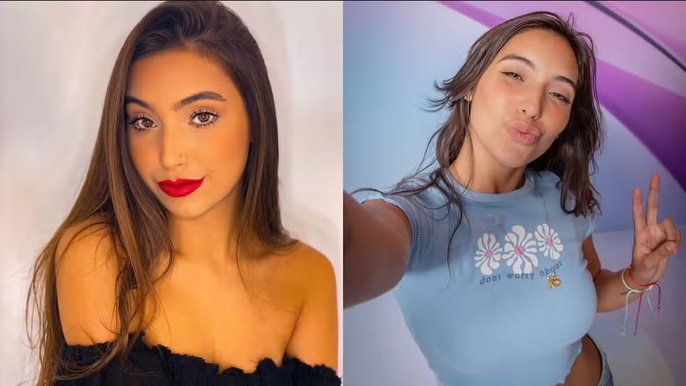 Antes e depois de Vanessa Lopes, do BBB 24: a primeira foi compartilhada em 2020 — Foto: Reprodução/Instagram e Globo/Paulo Belote