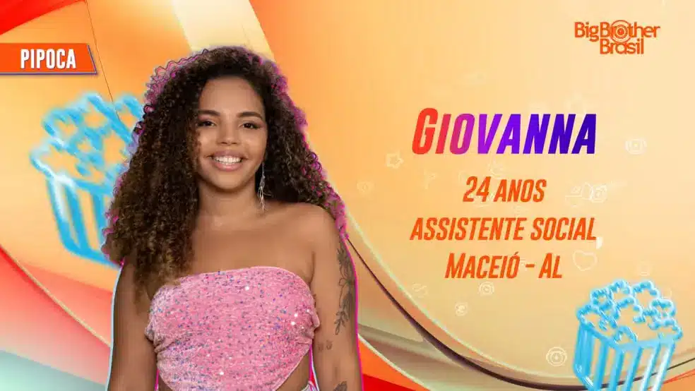 Giovanna é participante do BBB 24 no grupo Pipoca — Foto: Globo